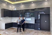 Tủ Bếp Đá Cánh Kính Bắc Giang