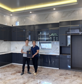 Tủ Bếp Đá Cánh Kính Bắc Giang