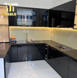 Tủ Bếp Đá Cánh kính Cao Cấp Bắc Giang