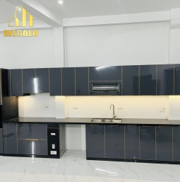TỦ BẾP ĐÁ  CÁNH KÍNH ĐẸP