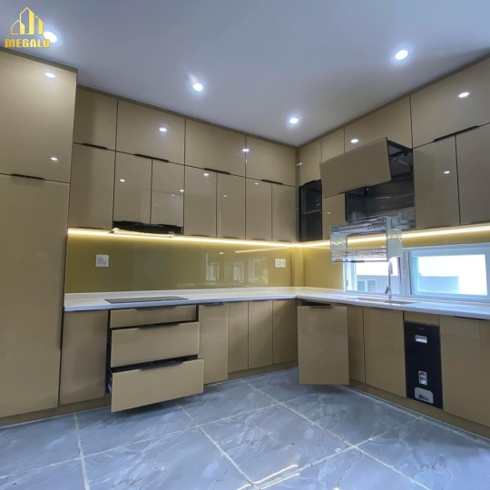 Tủ Bếp Đá Cánh kính Cao Cấp Bắc Giang TP