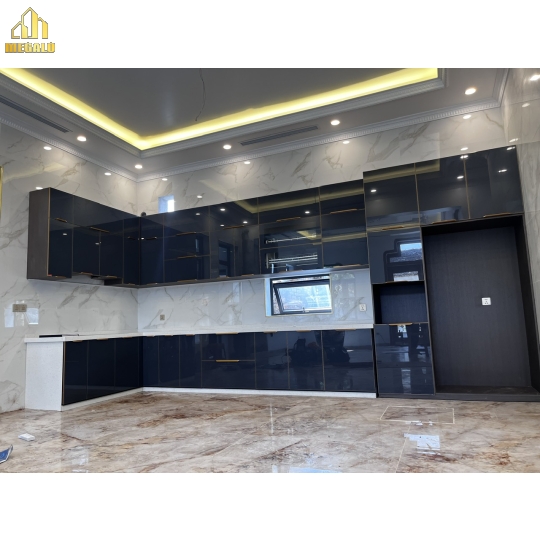 Tủ Bếp Đá Cánh Kính Cao Cấp
