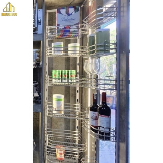 TỦ KHO ĐỒ KHÔ 6 TẦNG NAN TRÒN 600